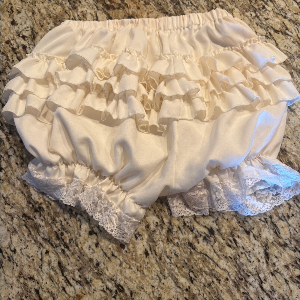 Cream Ruffled Bloomers